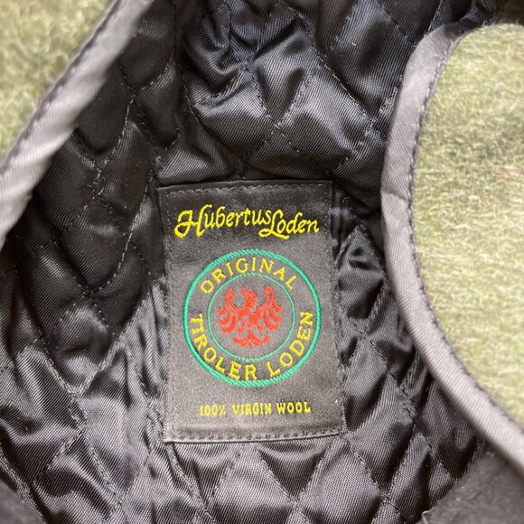 Hubertus Tiroler Loden Green\ Wool Flat Cap With Adjustable Strap - Picture 6 of 10